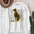 バステット 古代エジプトの猫 神 ヒエログリフ グラフィックアート愛好家 スウェットシャツ 年配の女性への贈り物