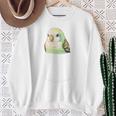 バッグの中のかわいいセキセイインコ、面白いセキセイインコ 長袖tシャツ スウェットシャツ 年配の女性への贈り物