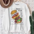 バーガー 解剖 成分 チーズバーガー ハンバーガー パテ スウェットシャツ 年配の女性への贈り物