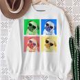 パグ 面白いtシャツ 犬 かわいい メンズ 子供 おもしろ 服 雑貨 グッズ ネタ わんこ イヌ 黒パグ 長袖tシャツ スウェットシャツ 年配の女性への贈り物