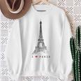 パリ エッフェル塔 ビンテージ スカイライン ラブ フランス ツアー エッフェル I Love Paris スウェットシャツ 年配の女性への贈り物