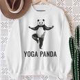 パンダ ヨガポーズ 水墨画 おもしろ 運動 和風 動物 スウェットシャツ 年配の女性への贈り物
