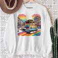 ビンテージ サンフランシスコ ケーブルカーf カストロ カリフォルニア Lgbtq 長袖tシャツ スウェットシャツ 年配の女性への贈り物