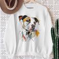 ピットブル 抽象 ペット お絵かき イラスト 動物 ピットブル スウェットシャツ 年配の女性への贈り物