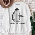 ファイト・オア・フライト・ファニー・ペンギン・パンク スウェットシャツ 年配の女性への贈り物