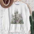 ファンタジーゴシックヴィクトリア朝の城 長袖tシャツ スウェットシャツ 年配の女性への贈り物