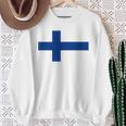 フィンランド国旗 ノルディック クロス スウェットシャツ 年配の女性への贈り物