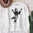 フライングvギターで遊ぶ猫 スウェットシャツ 年配の女性への贈り物