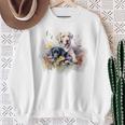 フローラルワイルドフラワー 犬 ラブラドールレトリバー スウェットシャツ 年配の女性への贈り物