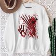 ブラッドシャツ ブラッディスプラッター ハロウィン 血 ステンド グラフィック スウェットシャツ 年配の女性への贈り物