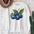 ブルーベリー愛好家のためのブルーベリーデザイン スウェットシャツ 年配の女性への贈り物