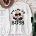 ベイビー・ボス「コール・ミー・ボス」ライク・ア・ボス・キッズ スウェットシャツ 年配の女性への贈り物