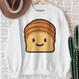 ベーカリー パン ブリオッシュ シンプルでミニマルなユーモア ブリオッシュ スウェットシャツ 年配の女性への贈り物