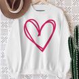 ホットピンクハート スウェットシャツ 年配の女性への贈り物