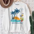 ボラカイ島 ヤシの木 日没 花 フィリピン ビーチ カクテル パラワン島 東南アジア 海鳥 島 贈り物 海 お土産 セブ スウェットシャツ 年配の女性への贈り物