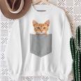 ポケットの中の猫ポケットキャット猫好き ねこ好き ネコ好きニャー猫 猫の飼い主 心電図 おもしろ 可愛い ねこ ネコ 猫 長袖tシャツ スウェットシャツ 年配の女性への贈り物
