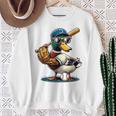 マガモのアヒル 野球愛好家 アヒル 野球 スウェットシャツ 年配の女性への贈り物