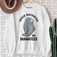 マナティーに気を取られる かわいい 海の動物 マナティー スウェットシャツ 年配の女性への贈り物
