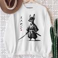 ミニチュアピンシャー 侍戦士 日本の浮世絵 アートドッグ スウェットシャツ 年配の女性への贈り物