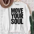 ムーブユアソウル モチベーション インスピレーション スウェットシャツ 年配の女性への贈り物