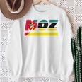 モザンビークデザイン。国旗付きモザンビーク衣装 Moz スウェットシャツ 年配の女性への贈り物