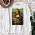 モナ・リザとオレンジ色の猫 面白いアートの絵 スウェットシャツ 年配の女性への贈り物