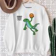 ヤモリ バスケットボール ホビー スポーツ 爬虫類 長袖tシャツ スウェットシャツ 年配の女性への贈り物