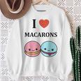 ユーモアマカロン フランスのデザートペストリー マカロンが大好き スウェットシャツ 年配の女性への贈り物