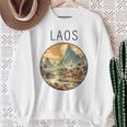 ラオスの風景 アールデコ スウェットシャツ 年配の女性への贈り物