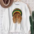 ラスタライオン ジャマイカ ラスタファリ カラーギフト レゲエ愛好家に スウェットシャツ 年配の女性への贈り物