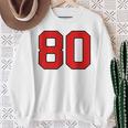 ラッキーナンバー80 クラシックカレッジアメリカン代表チームのファンプレイヤー スウェットシャツ 年配の女性への贈り物