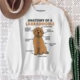 ラブラドゥードルの解剖学かわいい犬面白い犬ラブラドゥードル スウェットシャツ 年配の女性への贈り物