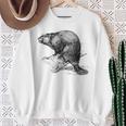 リアルなビーバースケッチ スウェットシャツ 年配の女性への贈り物