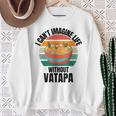 レトロでかわいいヴァタパ ワタパなしでは人生は想像できない。 スウェットシャツ 年配の女性への贈り物