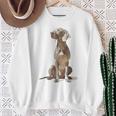 ワイマラナー 犬 グラフィック ペット イラスト ワイマラナー スウェットシャツ 年配の女性への贈り物