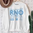 ヴィンテージ リノ Rno 空港コード トラベル デイ レトロ タグ ネバダ スウェットシャツ 年配の女性への贈り物