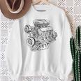 ヴィンテージエンジンブロック – メンズカー&メカニックガレージグラフィック スウェットシャツ 年配の女性への贈り物