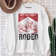 ヴィンテージ・ノット・マイ・ファースト・ロデオ、ファニー・ライディング・カウボーイ・ロデオ スウェットシャツ 年配の女性への贈り物