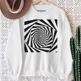 催眠術師 ヒプノシス グラフィック 目の錯覚 トリッピー スパイラル 幾何学模様 スウェットシャツ 年配の女性への贈り物