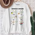 化学は素晴らしいです。面白いカワイイ化学分子 スウェットシャツ 年配の女性への贈り物
