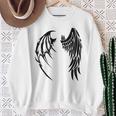 天使 悪魔 翼 神話 信仰 スウェットシャツ 年配の女性への贈り物