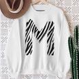 太字 クリエイティブ ゼブラマーカー 文字 M デザイン アニマルシリーズ スウェットシャツ 年配の女性への贈り物