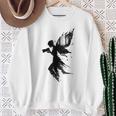 妖精 神話 ホールド カメラ グラフィック ファンタジー ポートレート 妖精 スウェットシャツ 年配の女性への贈り物