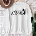 山愛好家 山登り好きにお勧めの面白い進化論 登山家のオシャレなイラスト スウェットシャツ 年配の女性への贈り物