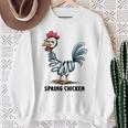 春のチキンチキンポゴスティックファニーチキン スウェットシャツ 年配の女性への贈り物