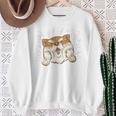 柴犬 かわいい いぬ 子犬 ペット おもしろ 動物 アート イラスト 長袖tシャツ スウェットシャツ 年配の女性への贈り物