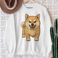 柴犬 犬 ムキッ ムキ顔 水彩 我慢の限界 怒る犬 イラスト おもしろ 長袖tシャツ スウェットシャツ 年配の女性への贈り物
