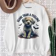 気持ちより怖い愛らしい子犬 スウェットシャツ 年配の女性への贈り物