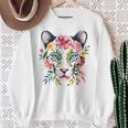水彩ファンタジー風プーマの花 スウェットシャツ 年配の女性への贈り物