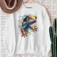爬虫類とカラフルなヤモリ スウェットシャツ 年配の女性への贈り物